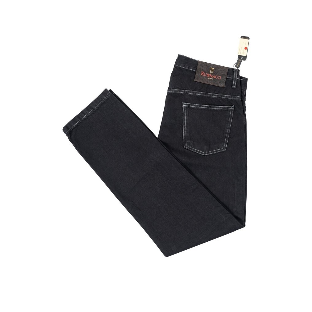 RUBINACCI NAPOLI RRP 490€ Black Denim Jeans Trousers Pant Cotton Regular Fit - 46 IT - 牛仔裤 - 带标签的新品 #1.0