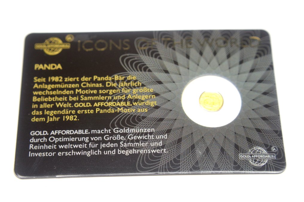 Ρουάντα και Μπουρούντι. 10 Francs 2015 - Icons of the World - Chinese Panda - 1/200oz (.999 gold)  (χωρίς τιμή ασφαλείας) #1.0