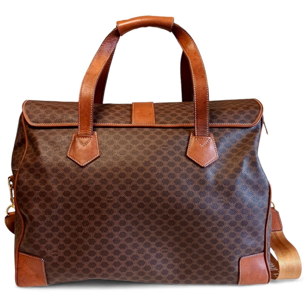 CELINE - Large Vintage Macadam Monogram Leather Bag - No Reserve Price! - 旅行包 #4.3