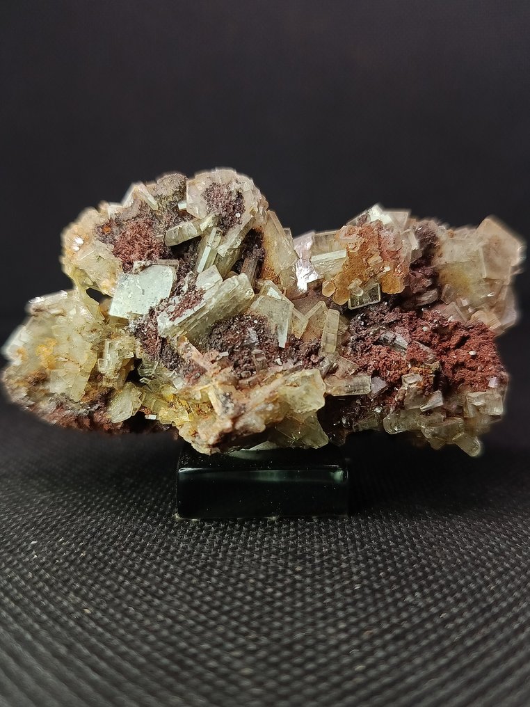 结晶重晶石——透明的淡黄色板状晶体 矩陣晶體 - 高度: 4.2 cm - 闊度: 7.4 cm- 120 g - (1) #1.0