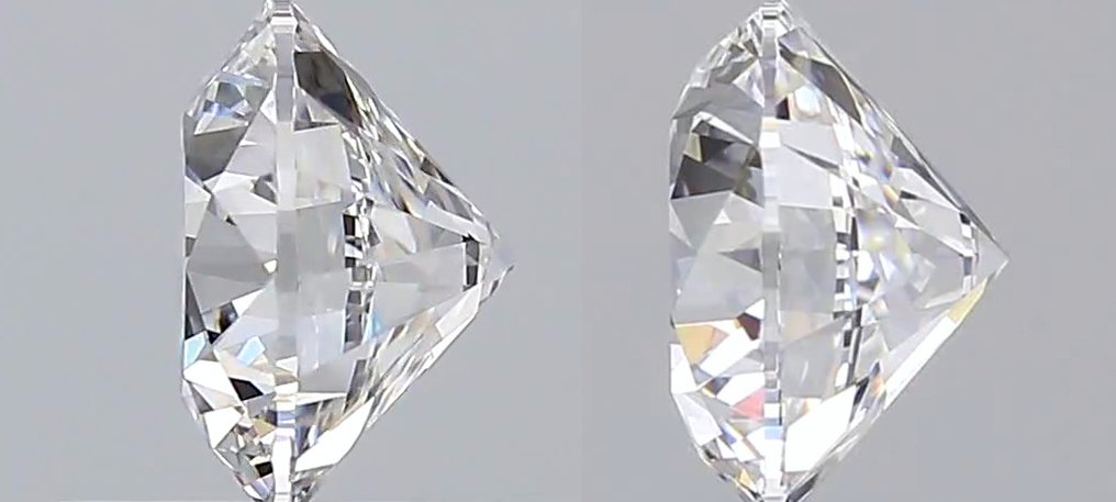 No Reserve Price - 2 pcs Diamond  (Natural)  - 2.00 ct - Round - D (colourless) - VVS1 - Gemological Institute of America (GIA) - *Matching Pair* #1.0