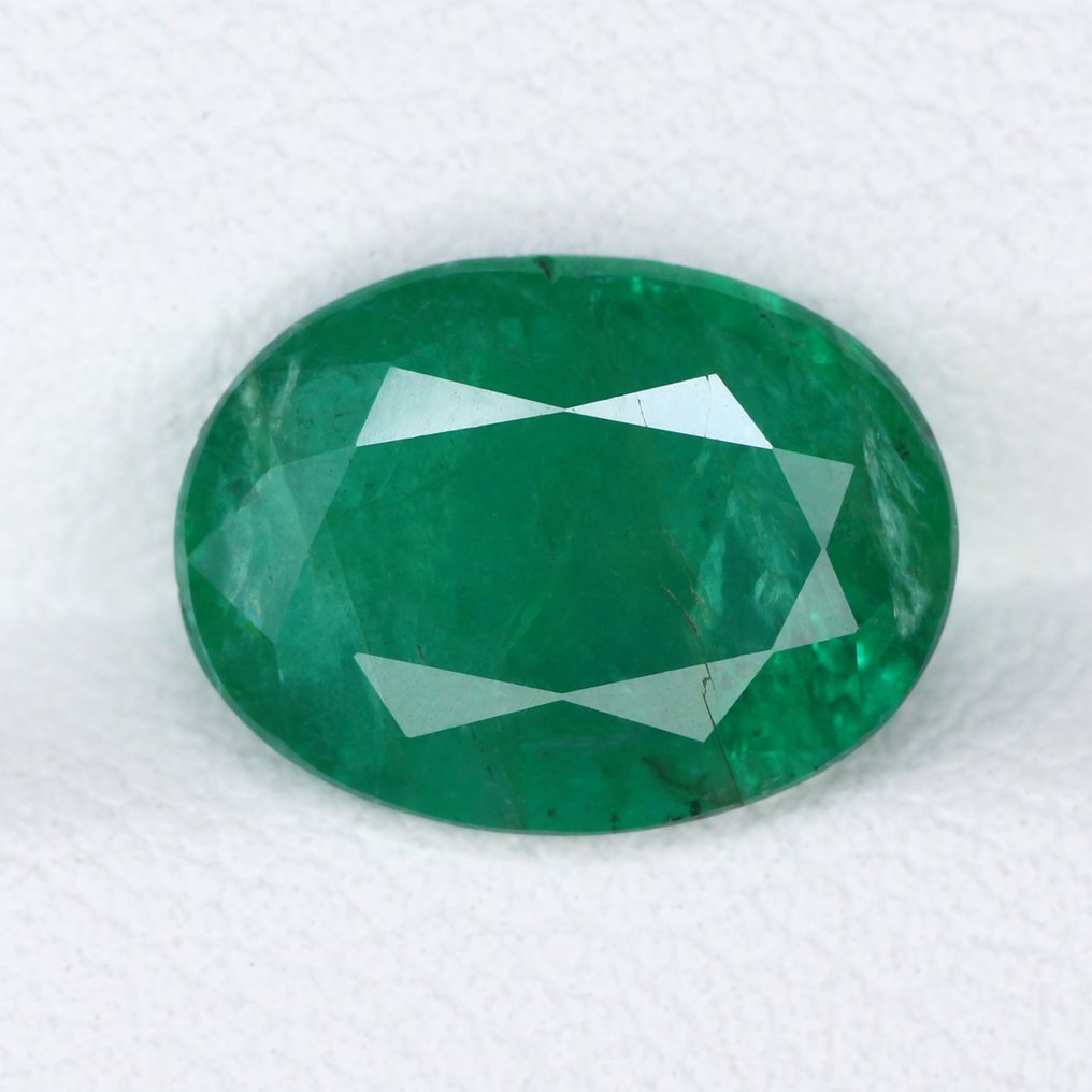 Ingen mindstepris - 1 pcs Grøn Smaragd - 3.12 ct - International Colored Gemstone Association (ICA GemLab) - Zambian Moderate Oil #1.0