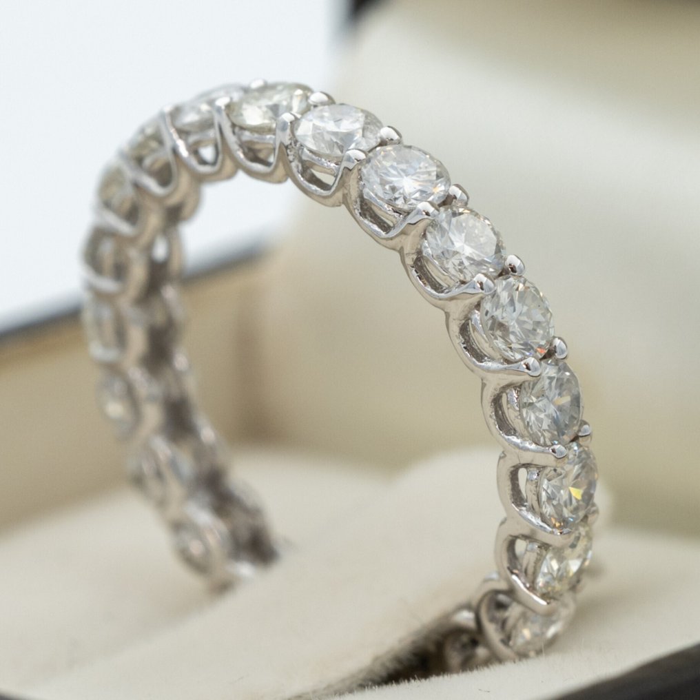 χωρίς τιμή ασφαλείας - Δαχτυλίδι - 14 καράτια Λευκός χρυσός - 2.18ct. tw. Διαμάντι (Φυσικό) - GWLab #3.2