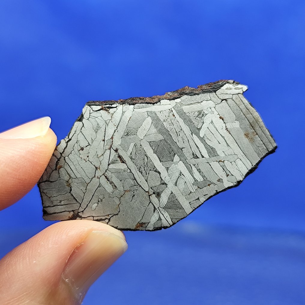 -Slice- HICKMAN（澳大利亚，2018年）。铁陨石。 非常罕见出售！Widmanstatten Pattern。 - 13.2 g #1.0