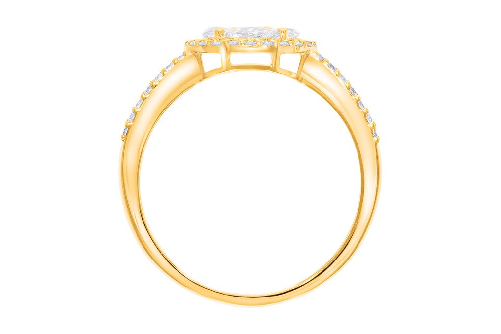 戒指 - 18 克拉 黃金 - 1.04ct. tw. - 鉆石 #3.2