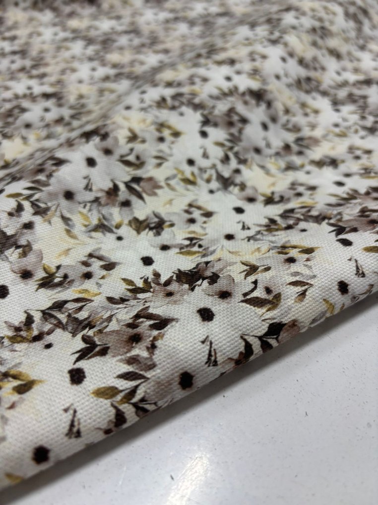 花园之花独家面料，巴拿马棉100%，数码印花，普罗旺斯风格，破旧风格 - 室内装潢面料  - 300 cm - 280 cm #1.0