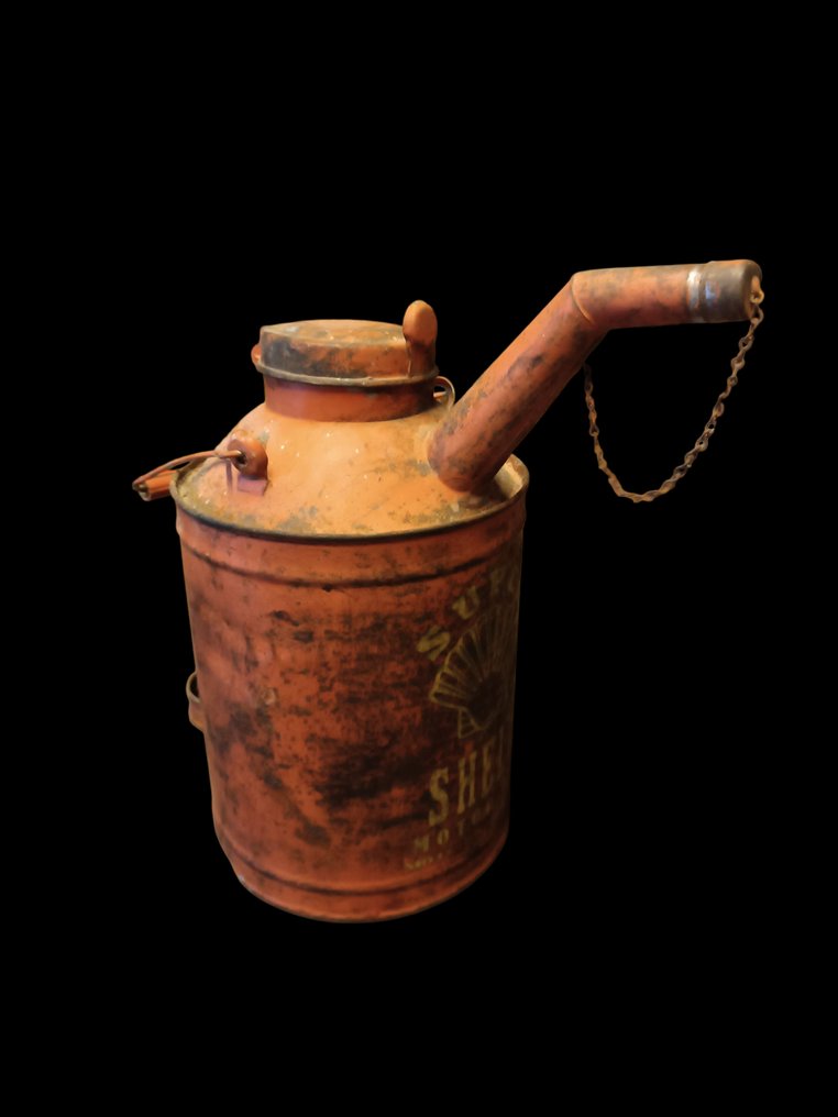 Petrol pump (1) - Shell - Ancien vieux bidon d'huile shell - 1930-1940 #2.1