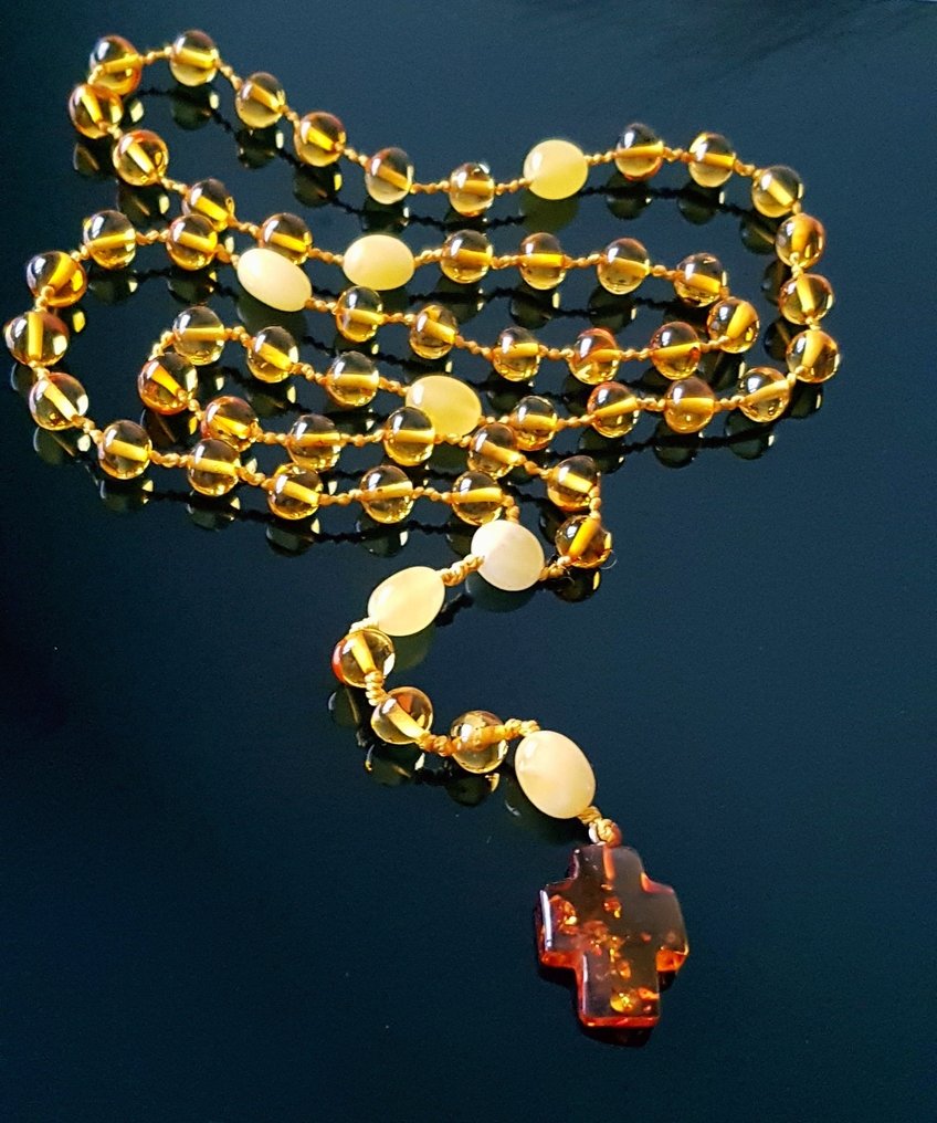  天主教念珠 - 琥珀, 波罗的海琥珀念珠——手工制作 - 2025  #4.3