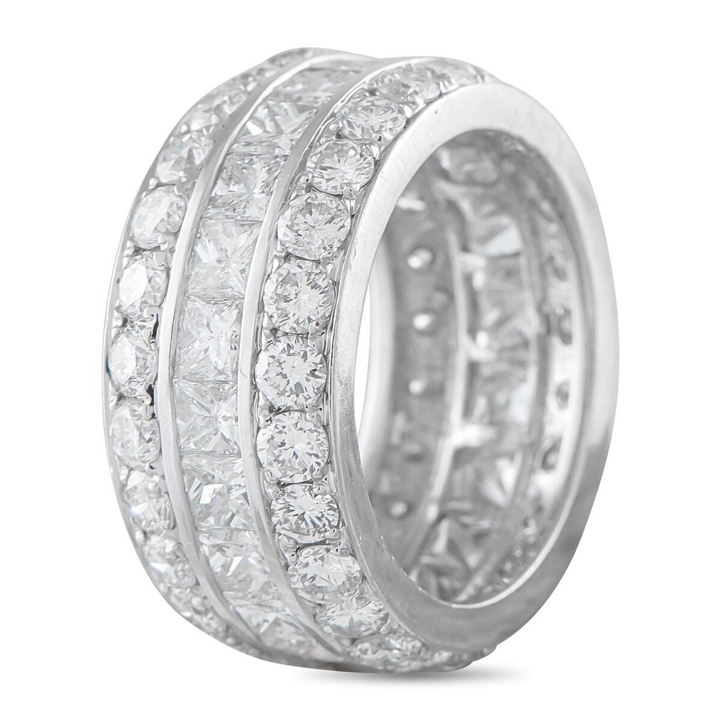 Ring Platin, Platin- und 6,75-karätiger Diamantring - 6.75ct. tw. Diamant (Natürlich) #4.3