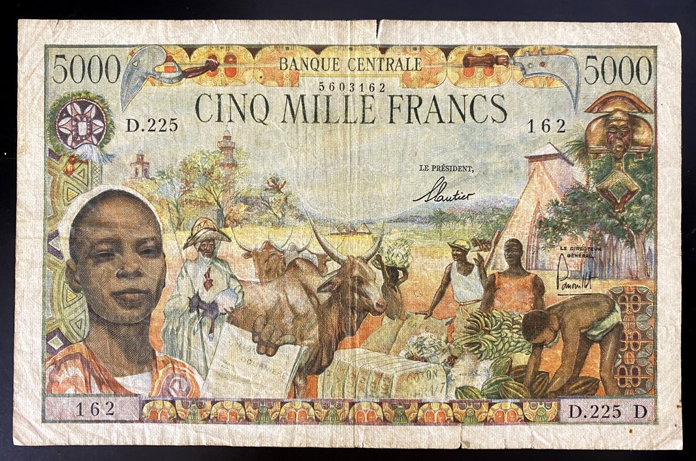 赤道非洲国家, Cameroon. 3 banknotes - Various Dates - Cameroun: Pick 7 and 9 / E.A.S: Pick 6d  (没有保留价) #1.0