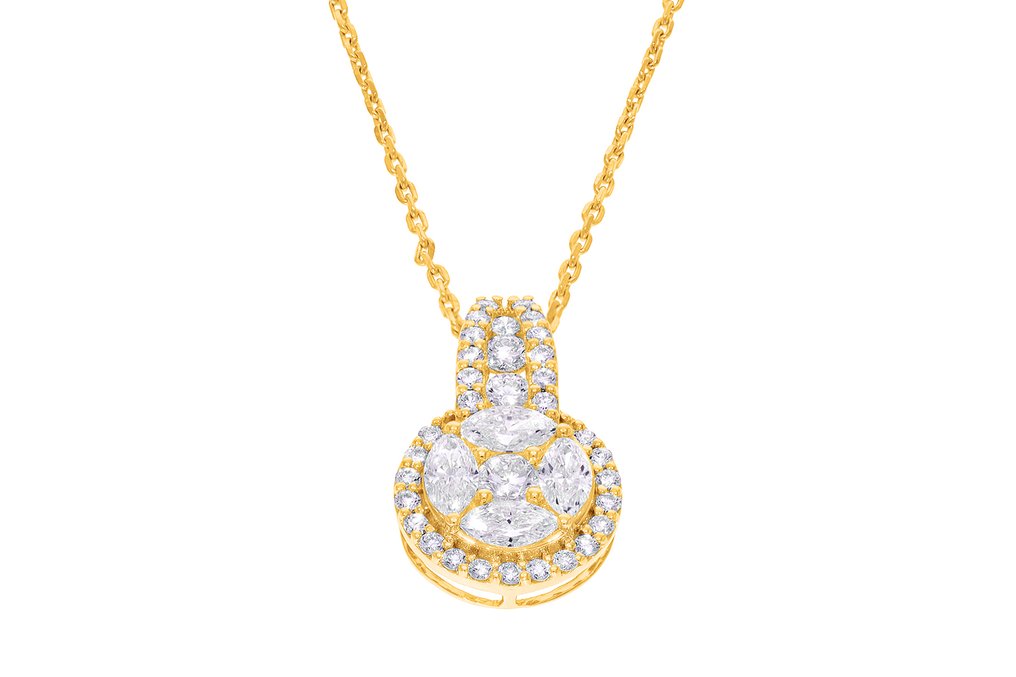 Hanger - 18 karaat Geel goud - 0.76ct. tw. - Diamant #2.1