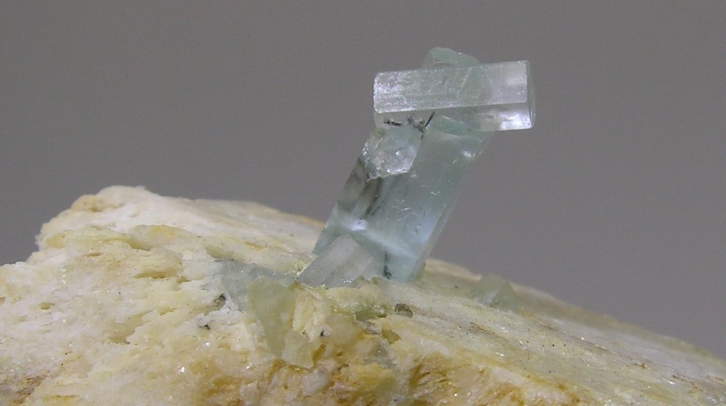 Acquamarina Cristallo su matrice - Altezza: 70 mm - Larghezza: 50 mm- 96.2 g - (1) #1.0