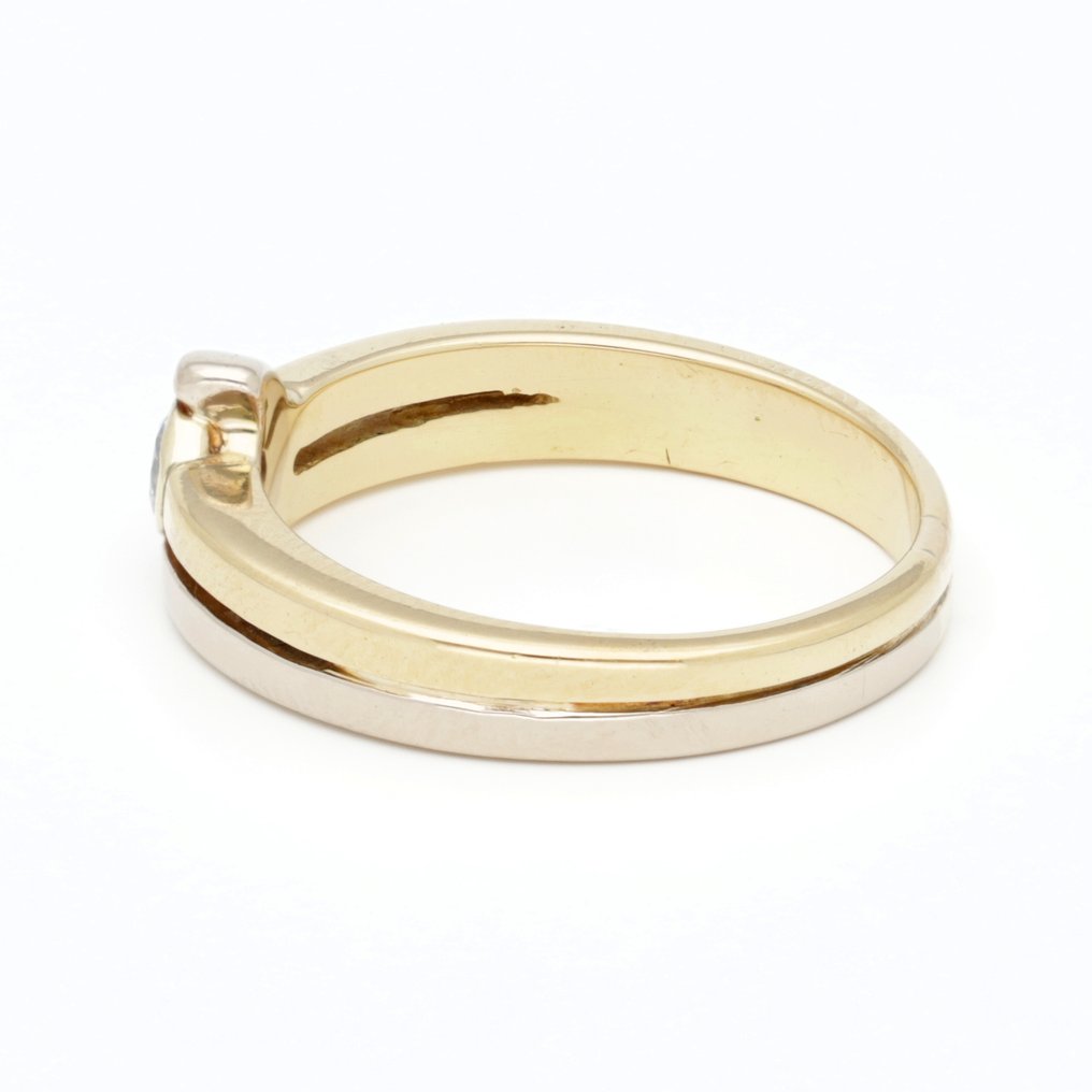 戒指 - 18 克拉 黃金 鉆石 (天然) #2.1