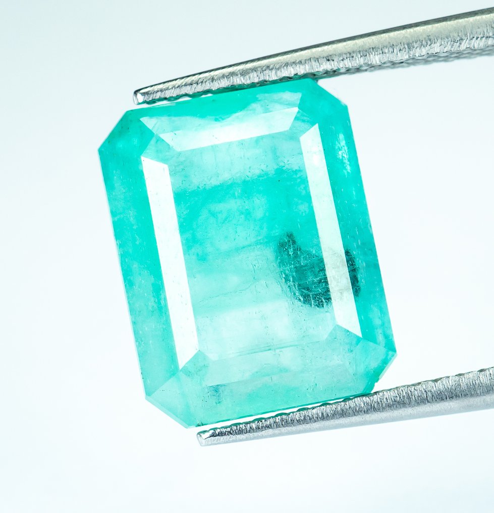 χωρίς τιμή ασφαλείας Σμαράγδι - 6.94 ct - Bellerophon Gemlab - Μπλε-πράσινο (Νιγηρία) #2.1
