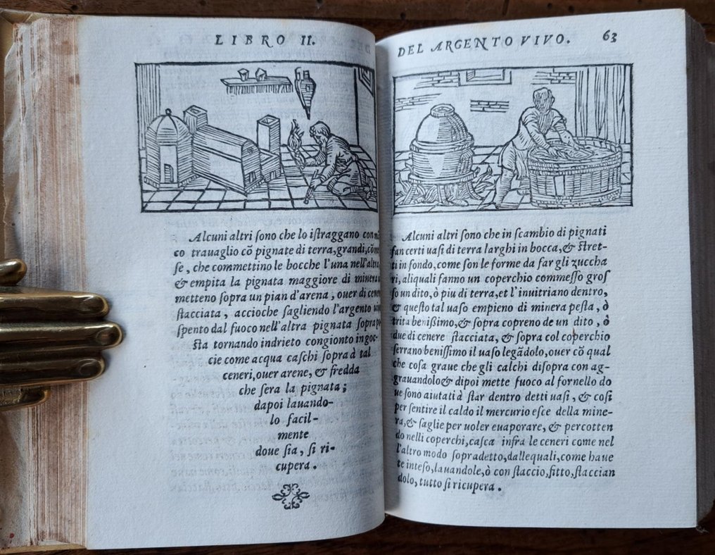 Vannuccio BIRINGUCCIO - PIROTECHNIA- The first printed work on metallurgy - 1559 #2.1