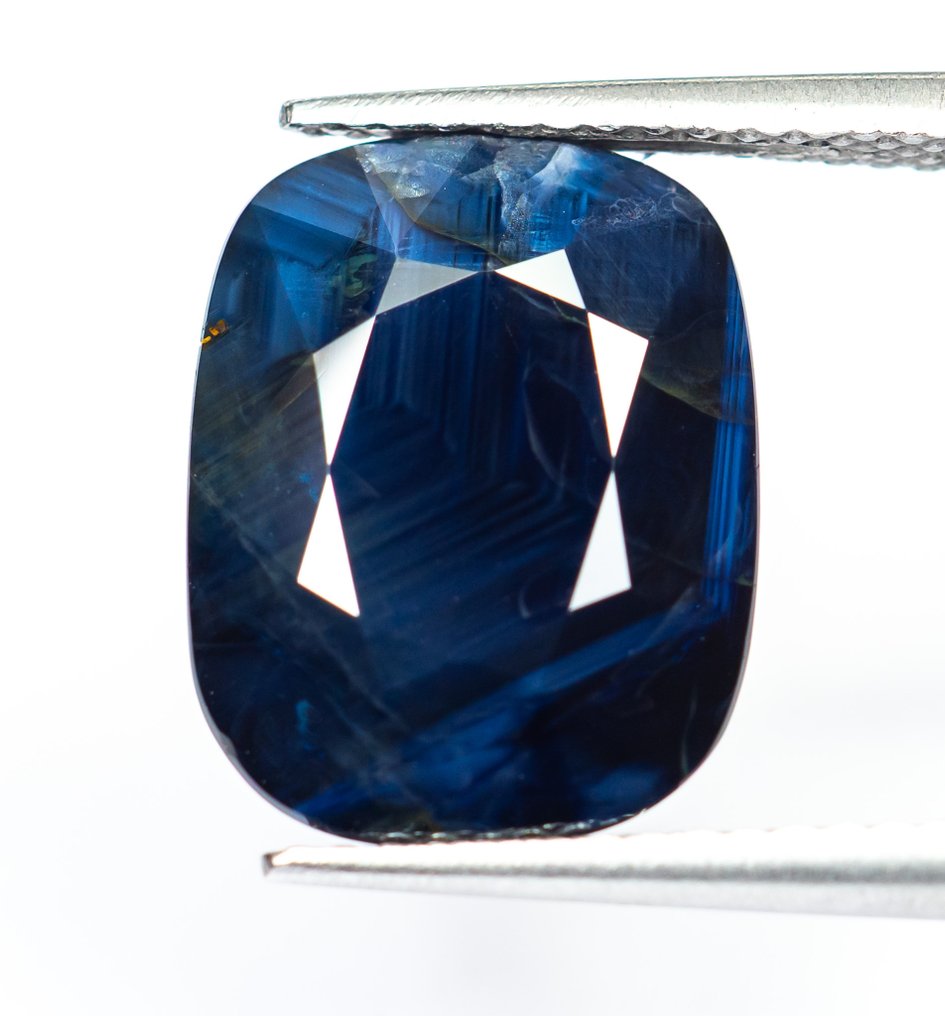 χωρίς τιμή ασφαλείας Ζαφείρι - 8.04 ct - Bellerophon Gemlab - Σκούρο Μπλε #1.0