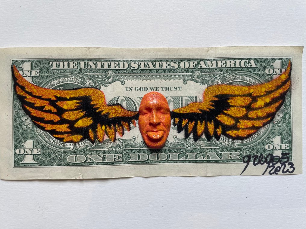 gregos - Lot of 3 “red and yellow flying dollars” #2.1