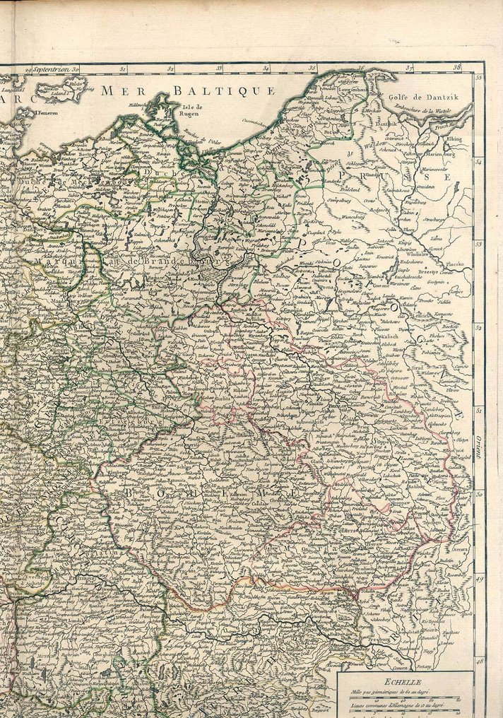 France - Germany, Germany; Robert de Vaugondy - Carte de l'Empire d'Allemagne devise en ses dix cercles dessinee d'apres les Cartes Nationales - 1761-1780 #3.2