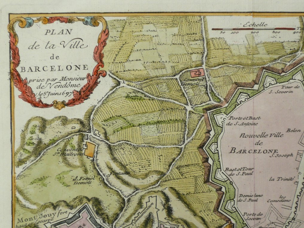 Spagna - Catalogna / Barcellona; M. le Marquis de Quincy - Plan de la Ville de Barcelone - 1721-1750 #2.1