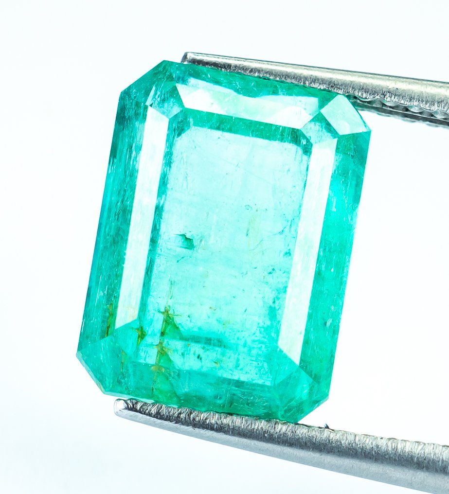 Ingen reservasjonspris Smaragd - 6.34 ct - Bellerophon Gemlab - Blågrønn (Nigeria) #2.1