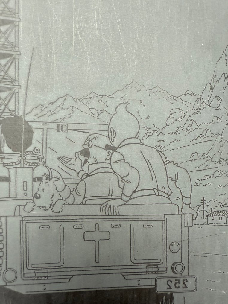 Ancienne plaque imprimerie en métal épais -couverture album - années 60 Casterman - 1960 #4.3