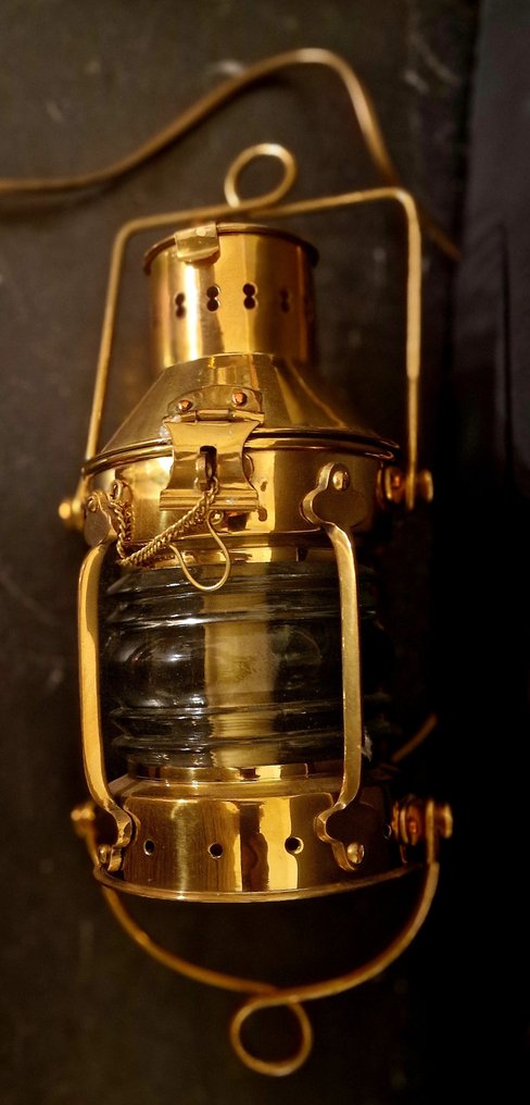 Decorative ship's lamp - Messing, Glas #3.2