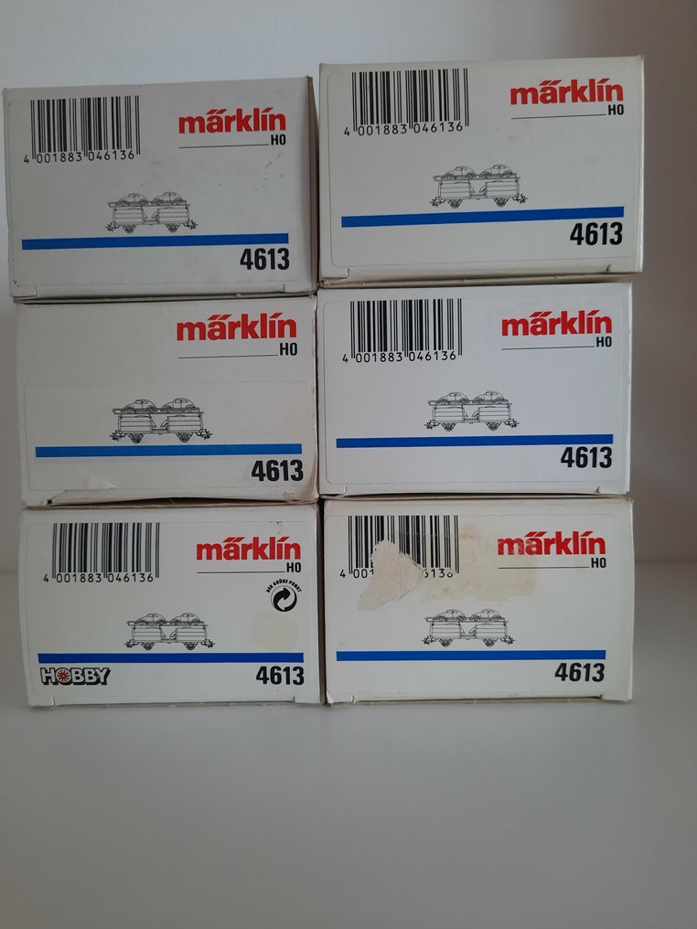 Märklin H0轨 - 4613 - 模型火车货运车厢 (6) - 配备Wiking的四款甲壳虫模型 - DB #1.0