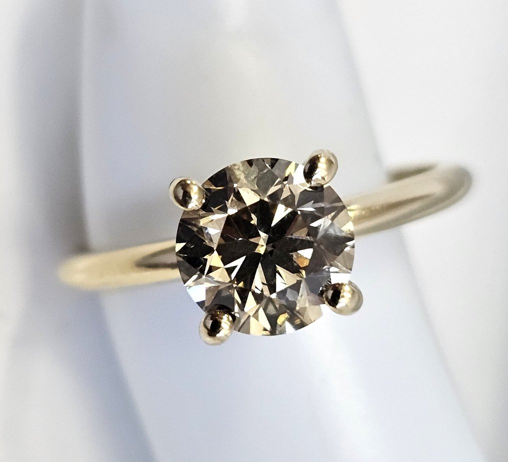 Sans prix de réserve - Bague - 14 carats Or jaune -  1.52ct. tw. Diamant (Naturelle) - Diamant #1.0