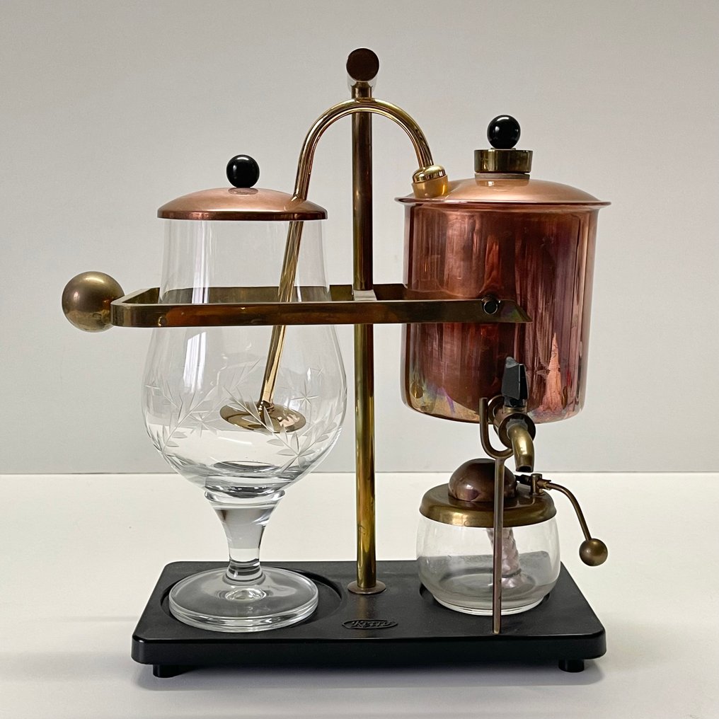 Retro - Luxe Belgian Coffeemaker - 咖啡机 - 铜, 黄铜, 玻璃 #1.0