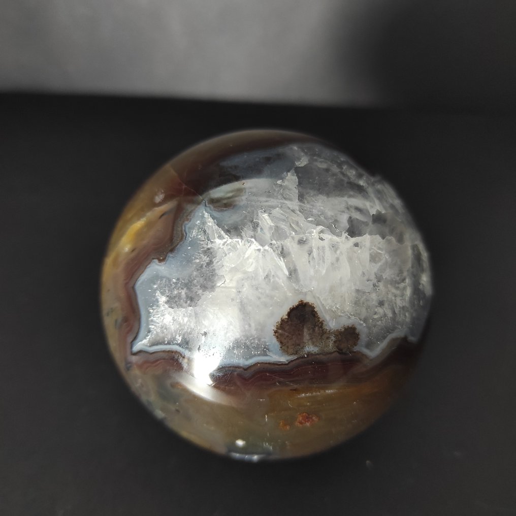 Agate Sphere - Height: 7 cm- 400 g - (1) #2.1