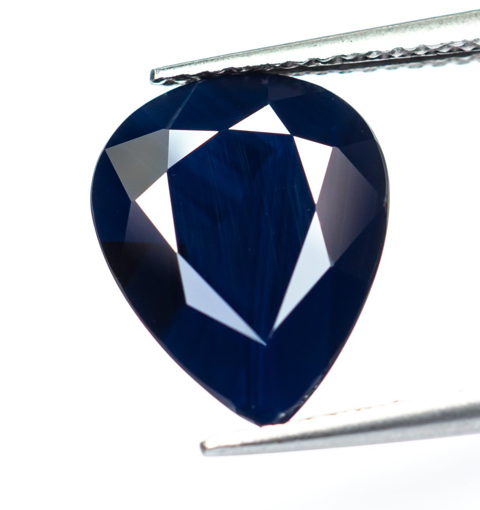 No reserve price Sapphire - 6.44 ct - Bellerophon Gemlab - Deep Blue #2.1