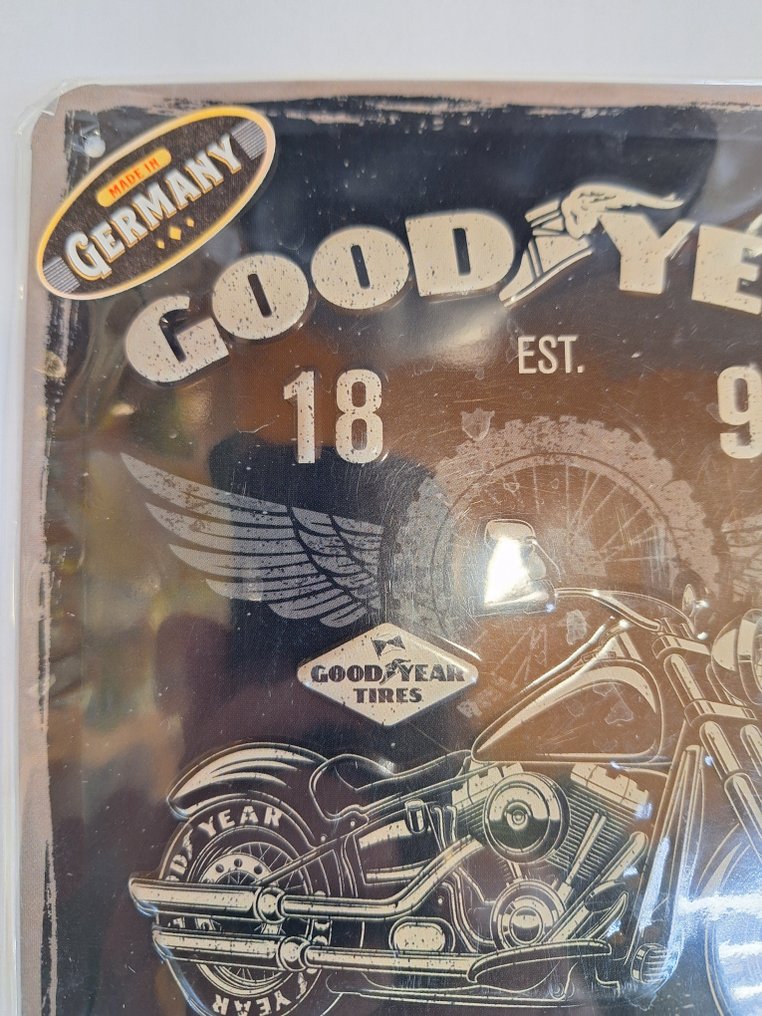 Number plate (2) - Nostalgic Art per Goodyear - MOTORCYCLE - 1990-2000 #4.3