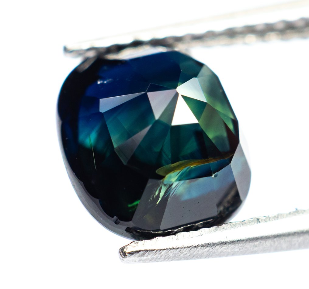 Zonder minimumprijs Saffier - 3.16 ct - Bellerophon Gemlab - Deep Bluish Green #3.2