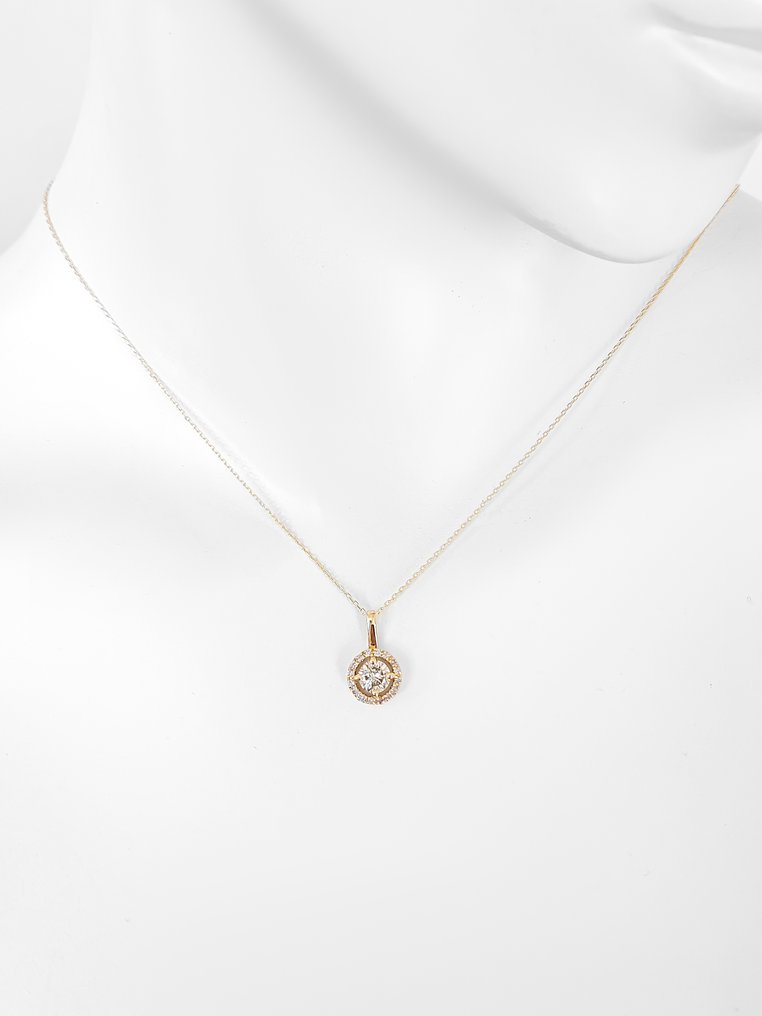 χωρίς τιμή ασφαλείας - Κρεμαστό κόσμημα - 14 καράτια Κίτρινο χρυσό -  0.65ct. tw. Διαμάντι (Φυσικού χρώματος) - Διαμάντι #3.2