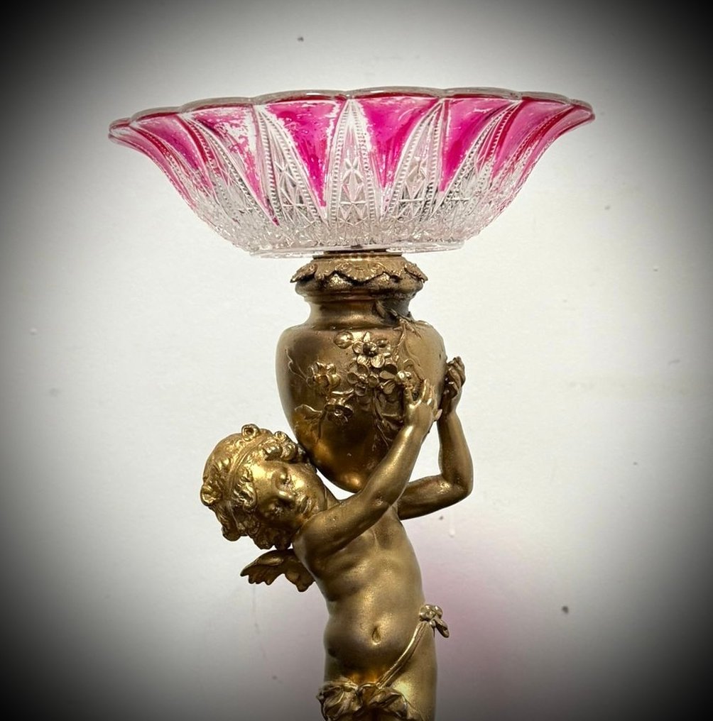 Centrepiece - Zinc alloy with bronze-colored/multicolored patina - circa 1900 - no reserve price. #1.0