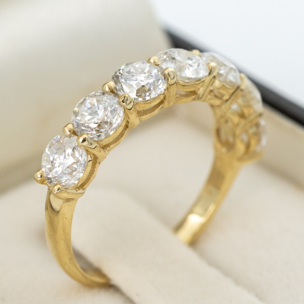 χωρίς τιμή ασφαλείας - Δαχτυλίδι - 14 καράτια Κίτρινο χρυσό - 3.25ct. tw. Διαμάντι (Φυσικό) - ΙΓΙ #1.0