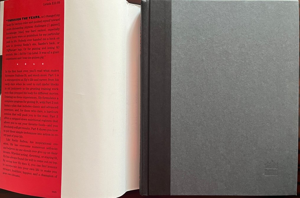 Signed; Silvester Stallone - Sly Moves: My Proven Program to Lose Weight, Build Strength, Gain Will Power, and Live your Dream - 2005 #1.0