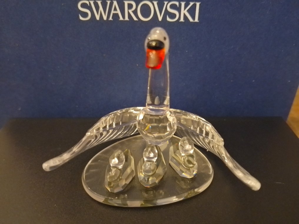 Swarovski - 雕像 - Swan family - 243373 - Box + Certificate - 水晶 #1.0