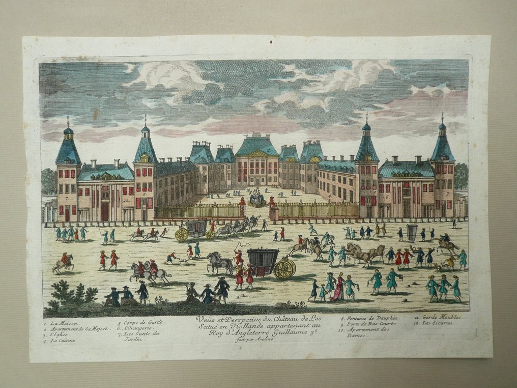 Netherlands - Apeldoorn, Het Loo; Pierre Aveline - Veüe et Perspective du Château de Loo (...) - 1681-1700 #1.0