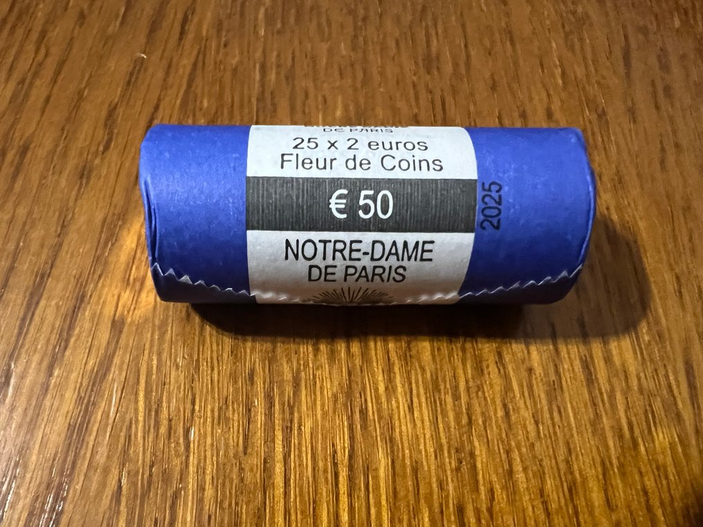 Frankrig. 2 Euro 2025 "Notre Dame de Paris" (25 monete) in rotolino (Ingen mindstepris) #2.1