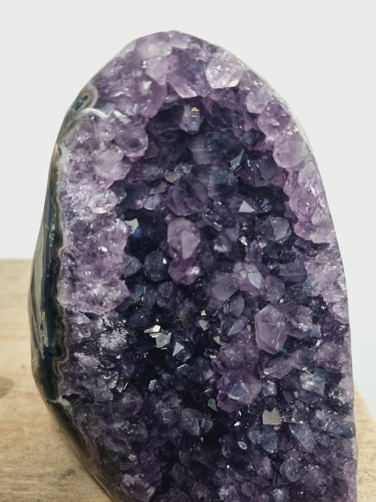 Alta Qualità - Amethyst Uruguay Geode - Altezza: 125 mm - Larghezza: 115 mm- 1430 g #1.0