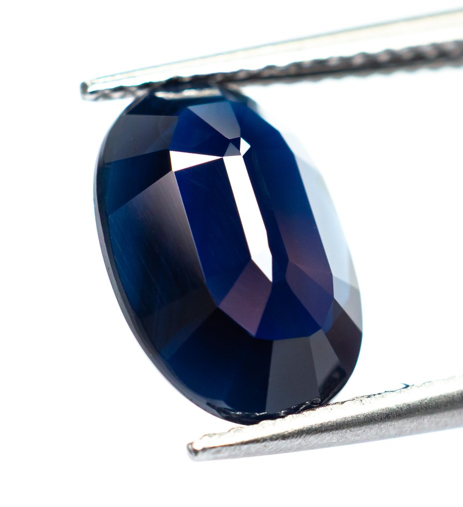 Ingen mindstepris Safir  - 3.35 ct - Bellerophon Gemlab - Mørk Blå #3.2