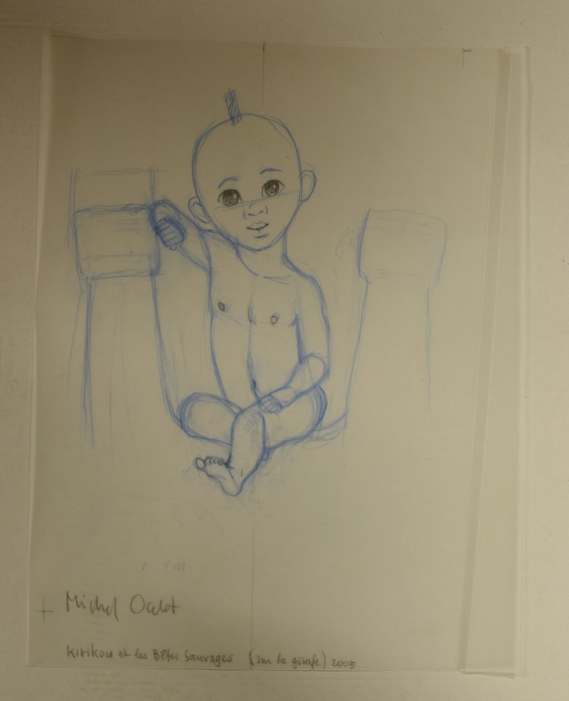Michel Ocelot - 1 Original preliminary drawing - Kirikou et les Bêtes Sauvages - 2005 #1.0