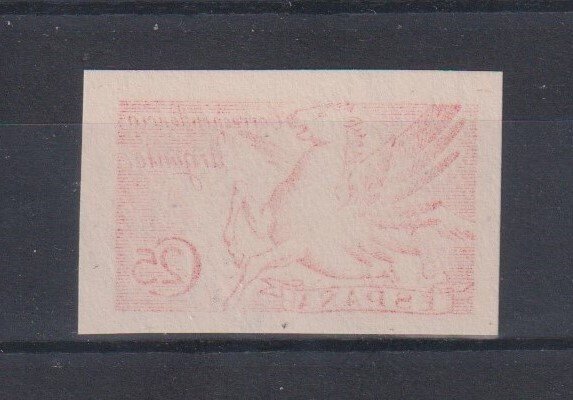 西班牙 1942 - 错误 Pegaso-无齿-双重印刷-未编目 - Edifil Esp. nº 952eds #1.0