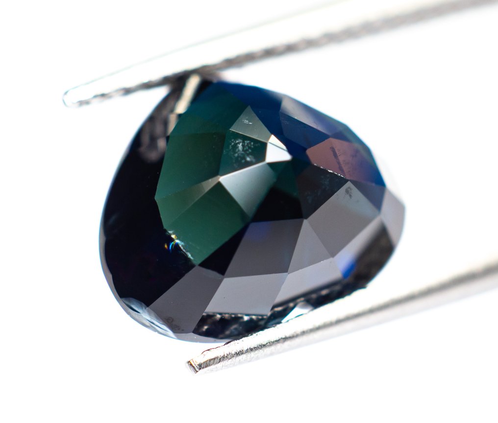 No reserve price Sapphire - 5.06 ct - Bellerophon Gemlab - Dark Blue #3.2