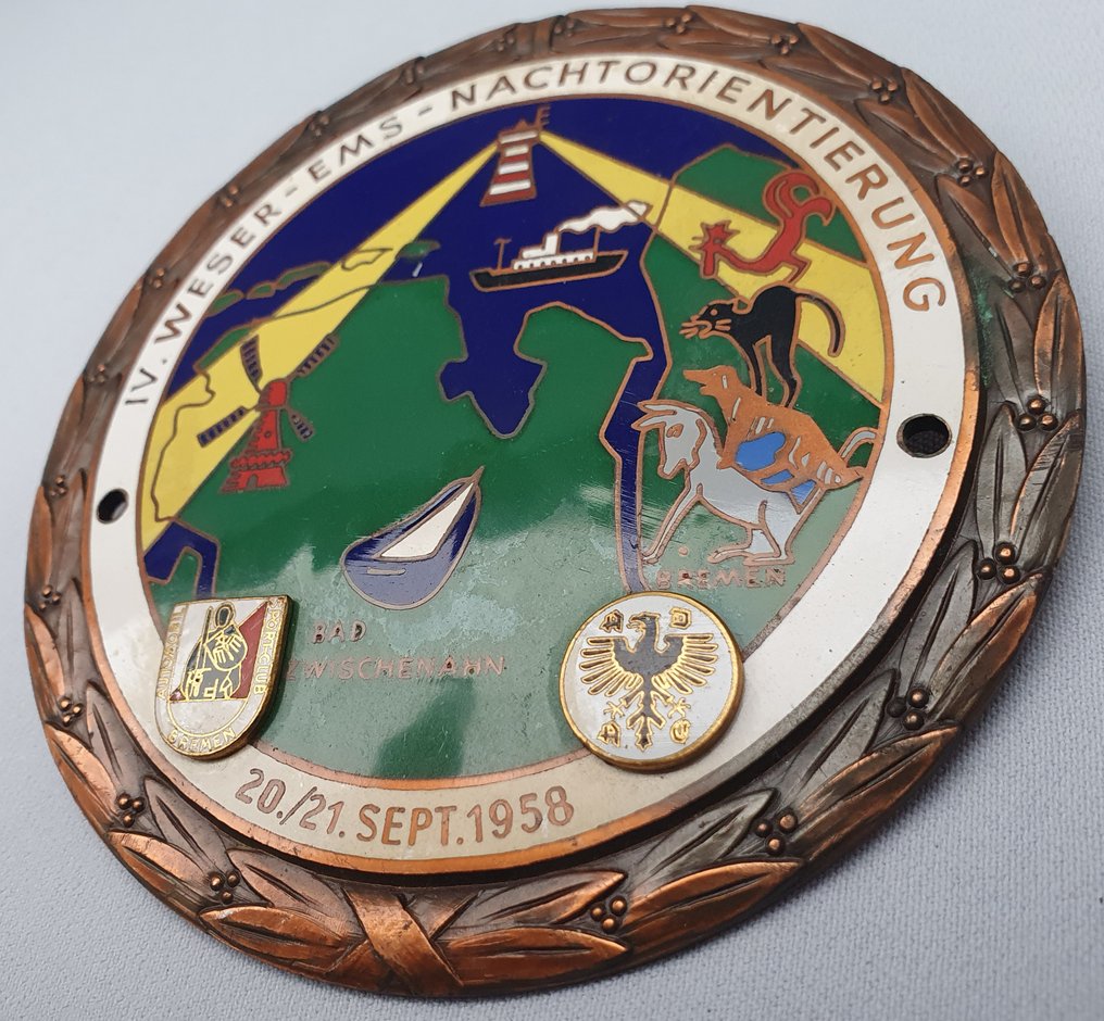 Διακριτικό - Grille Badge - IV. WESER-EMS - NACHTORIENTIERUNG - BAD WISCHENAHN - 1958 - Γερμανία - 20ος-μέσα (Β' Π.Π.) #4.3