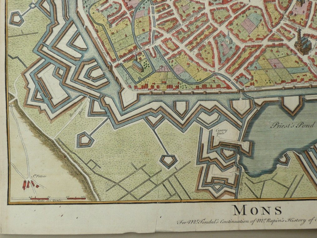 Belgium - Mons / Bergen; N. Tindal - Mons the capital of hainaulkt in the Low Countries (...) - 1721-1750 #4.3