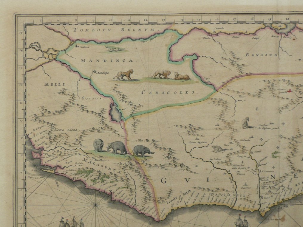 Afryka - Zatoka Gwinejska; Joan Blaeu - Guinea - 1661-1680 #2.1