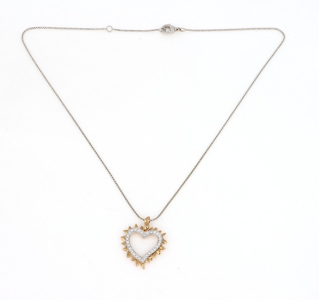 χωρίς τιμή ασφαλείας - Other brand - Κολιέ με μενταγιόν - Nardelli - 18 καράτια Λευκός χρυσός, Ροζ χρυσό - 0.40ct. tw. Διαμάντι (Φυσικό) #4.3