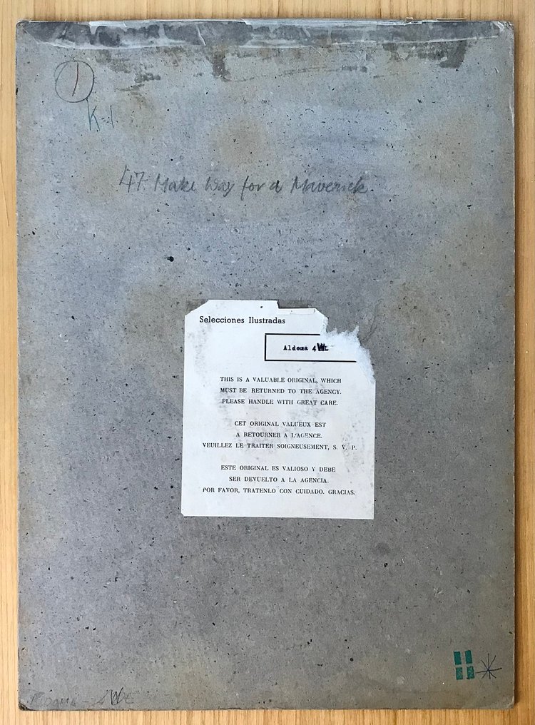 Aldoma, Arturo - 1 Original colour drawing - Oeste - 1960 #4.3